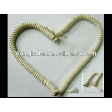 Spiral home telephone cable 4P4C RJ11